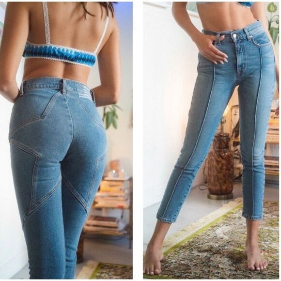 Revice Venus cropped Star medium wash size 27 jeans - Picture 1 of 5